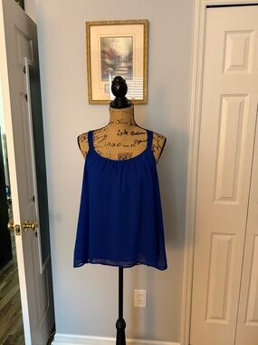 Express Royal Blue Chiffon Camisole